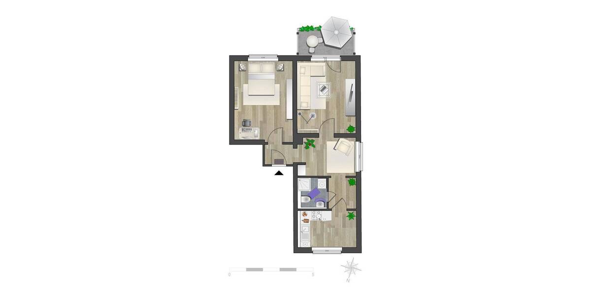 Etagenwohnung Chemnitz Gablenz - 2 Zimmer, 57 m&sup2;, 350&euro; | Angebot:26820476