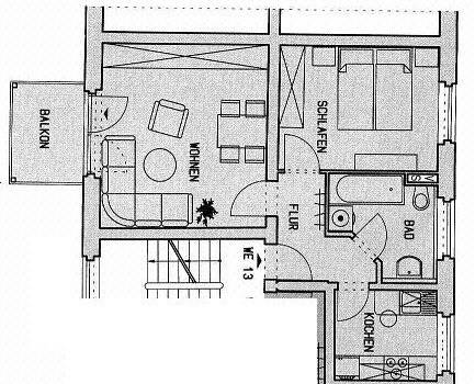 Etagenwohnung Chemnitz Gablenz - 2 Zimmer, 47 m&sup2;, 305&euro; | Angebot:26487718