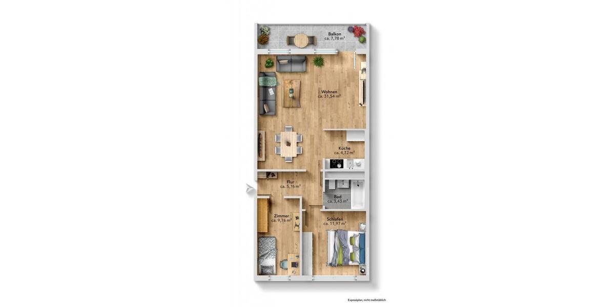 Etagenwohnung Chemnitz Helbersdorf - 3 Zimmer, 68 m&sup2;, 465&euro; | Angebot:26918304