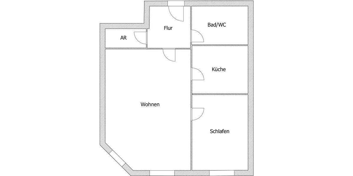 Dachgeschoßwohnung Chemnitz Altendorf - 2 Zimmer, 50 m&sup2;, 260&euro; | Angebot:26163019