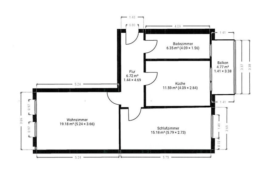 Stadtleben mit Weitblick: Moderne Dachgeschosswohnung mit Balkon und Einbauküche! 2 zimmer