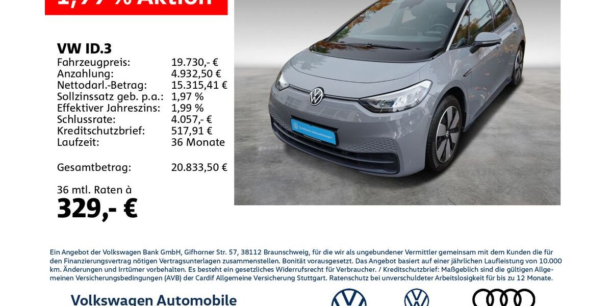VW ID.3 26.259 km 17.650 &euro; Chemnitz 09113