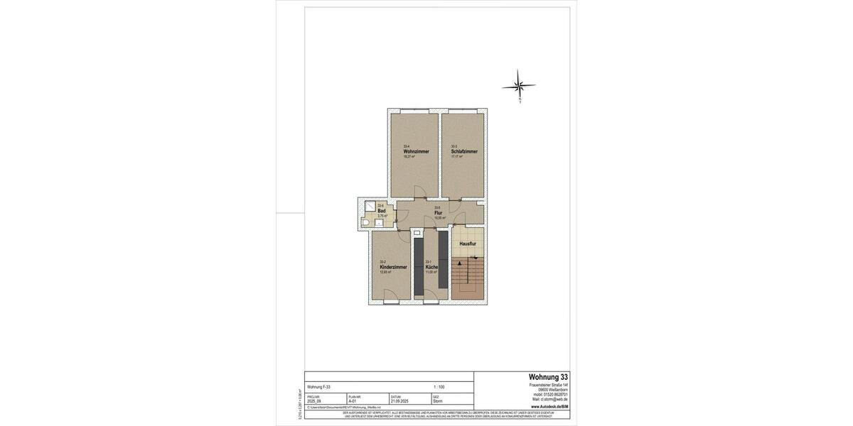 Etagenwohnung Oberschöna - 3 Zimmer, 75 m&sup2;, 79.900&euro; | Angebot:25998015