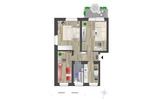 Etagenwohnung Chemnitz Lutherviertel - 3 Zimmer, 59 m&sup2;, 357&euro; | Angebot:26917500