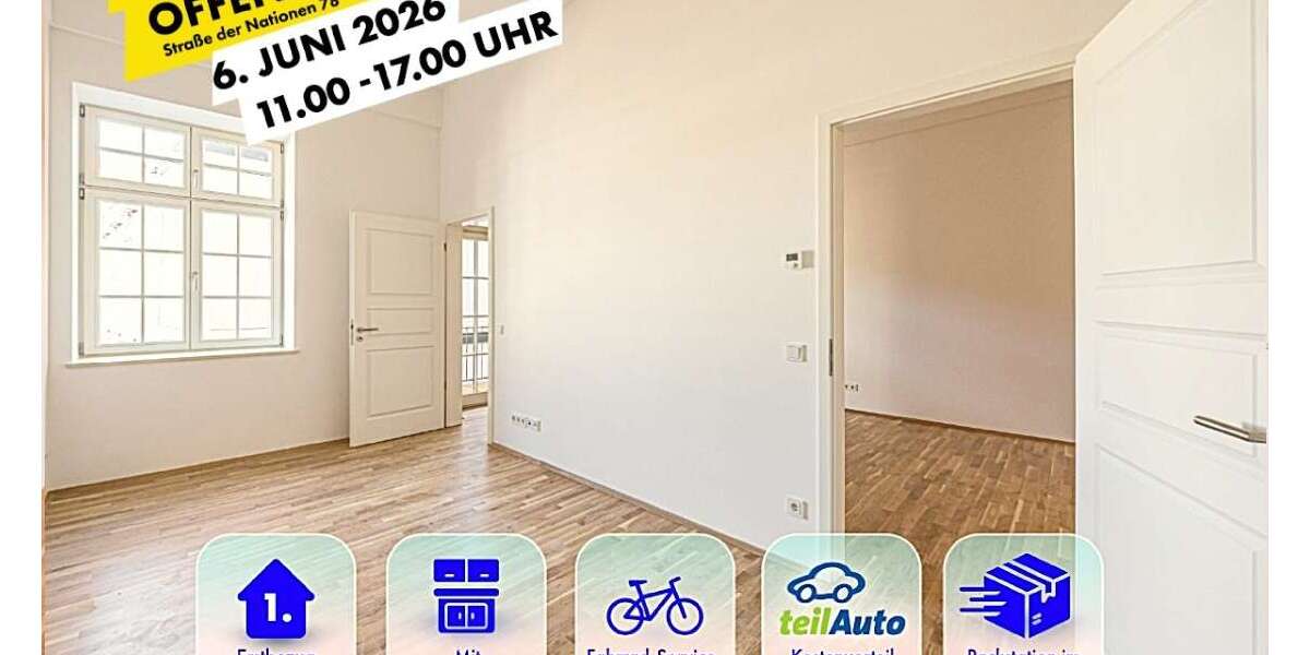 Etagenwohnung Chemnitz - 4 Zimmer, 91 m&sup2;, 914&euro; | Angebot:26926374