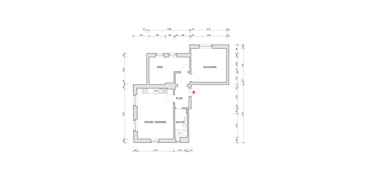 Etagenwohnung Chemnitz Grüna - 3 Zimmer, 64 m&sup2;, 488&euro; | Angebot:25124975