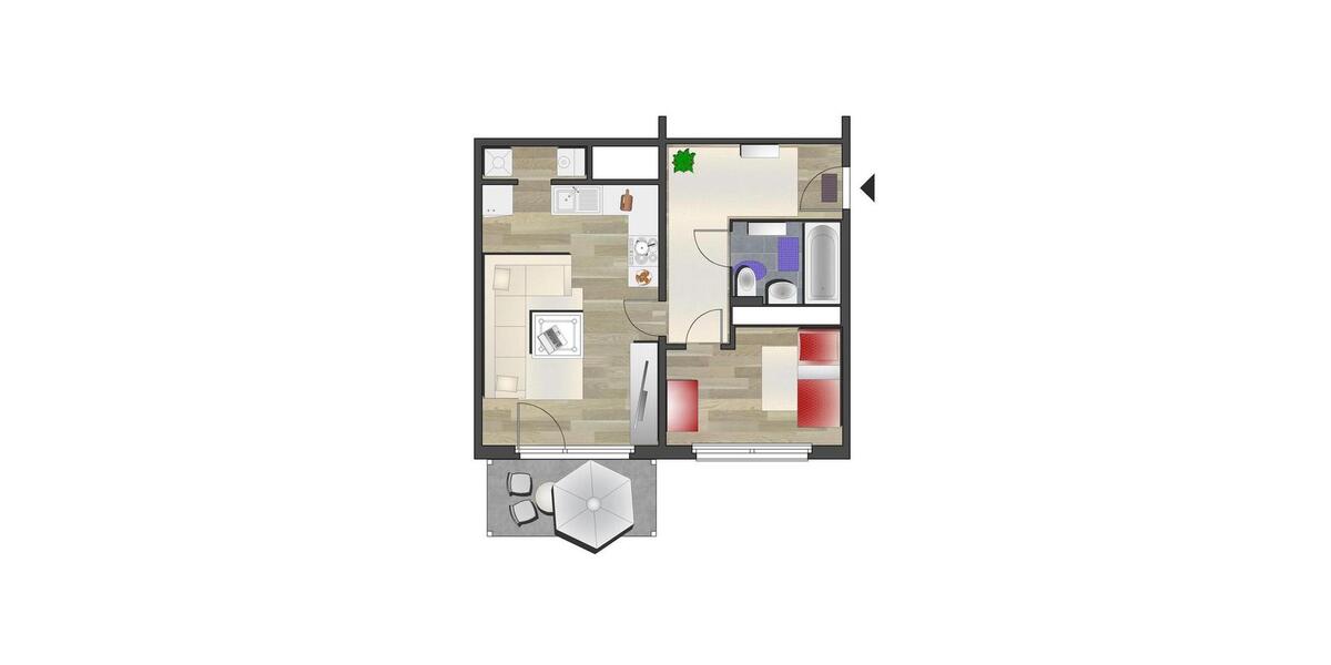 Etagenwohnung Chemnitz Altendorf - 2 Zimmer, 38 m&sup2;, 244&euro; | Angebot:26316897