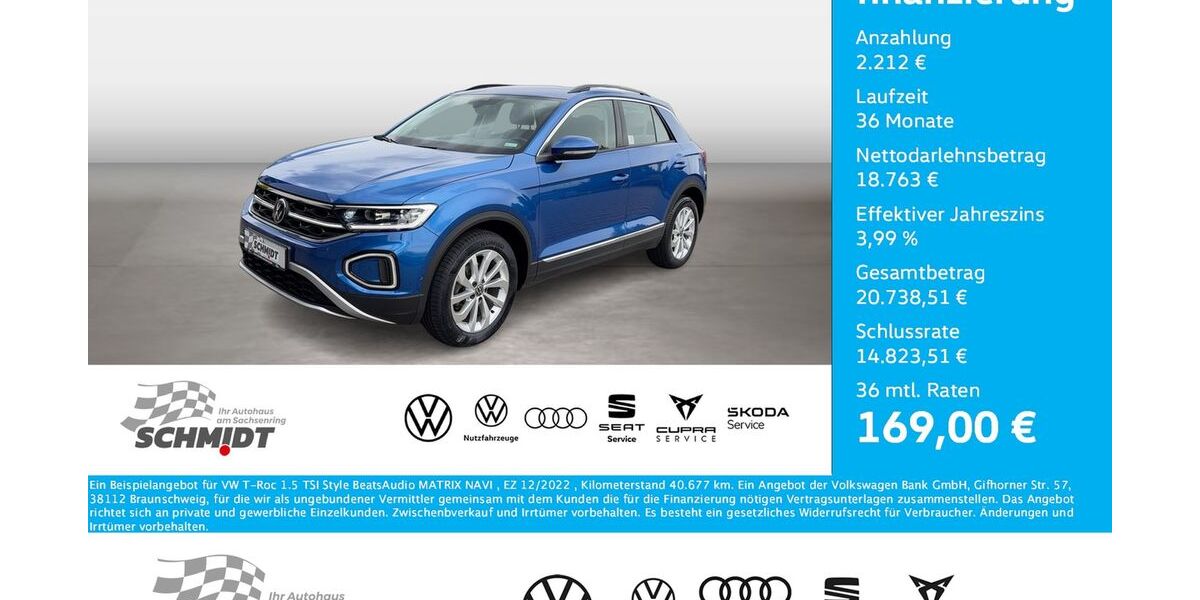VW T-Roc 40.677 km 20.450 &euro; Bernsdorf 09337