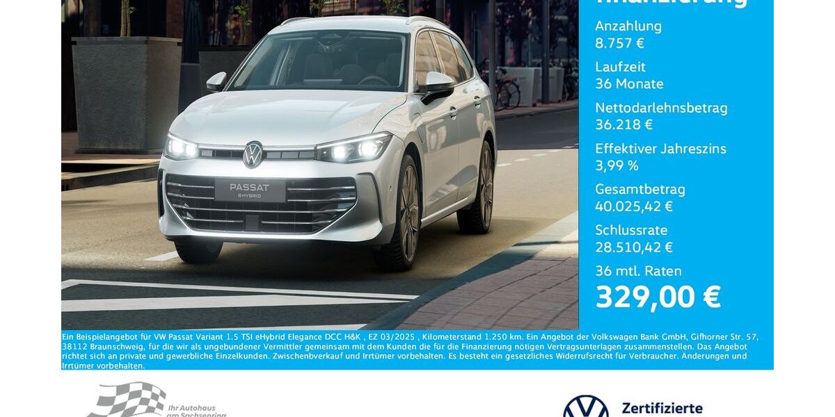 VW Passat Variant 1.250 km 44.975 € Bernsdorf 09337