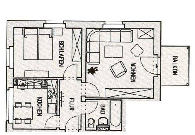 Etagenwohnung Chemnitz Lutherviertel - 2 Zimmer, 50 m&sup2;, 300&euro; | Angebot:26798823