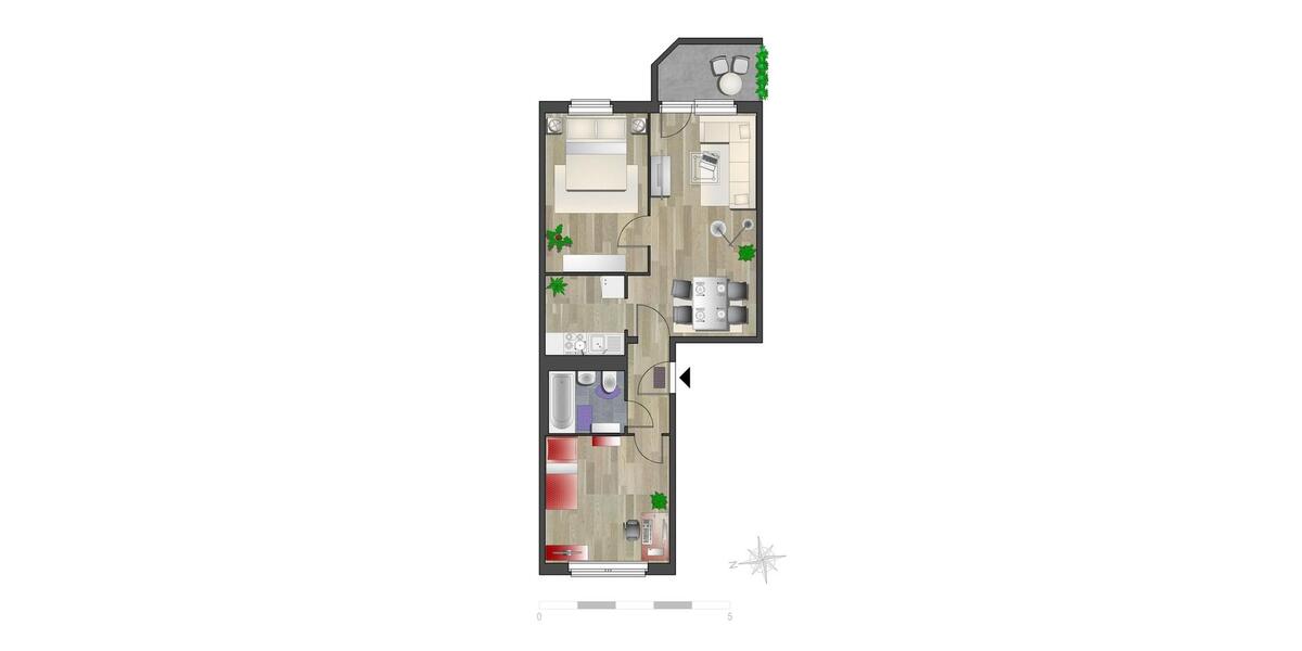 Etagenwohnung Chemnitz Altendorf - 3 Zimmer, 52 m&sup2;, 312&euro; | Angebot:26682242
