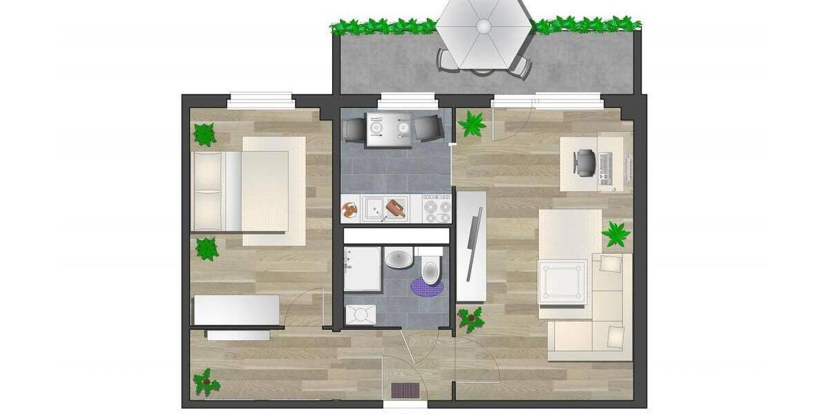 Etagenwohnung Chemnitz Markersdorf - 2 Zimmer, 52 m&sup2;, 319&euro; | Angebot:26929890